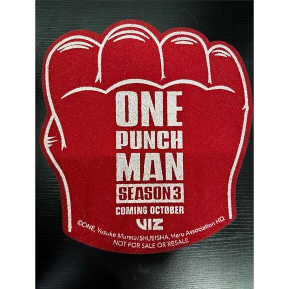 SDCC 2025 EXCLUSIVE One Punch Man Season 3 Promo Foam Hand Viz Media - Picture 1 of 1